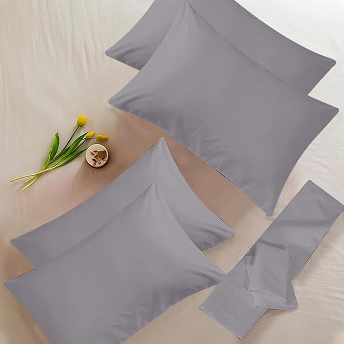 4 Pack Egyptian Cotton Pillowcases – Soft & Cool