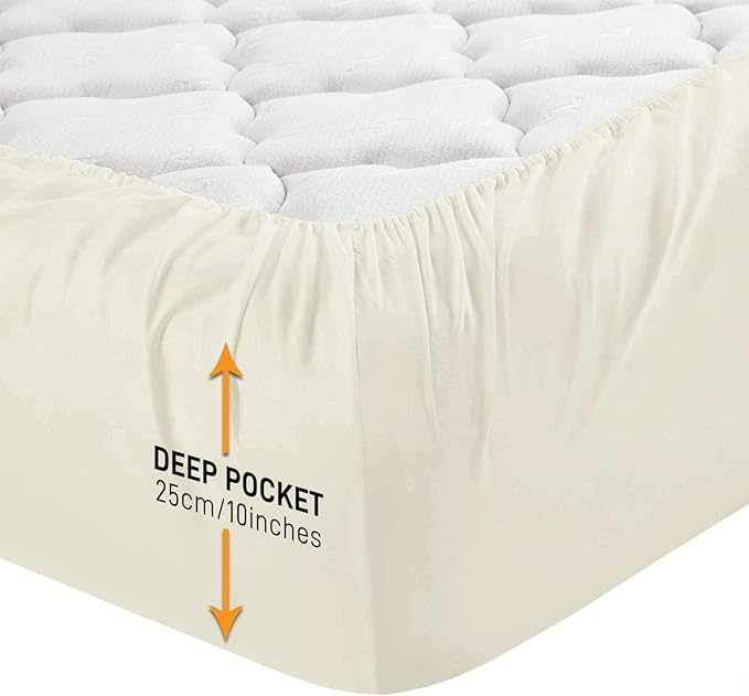 25cm Microfiber Soft Elastic Fitted Bed Sheet