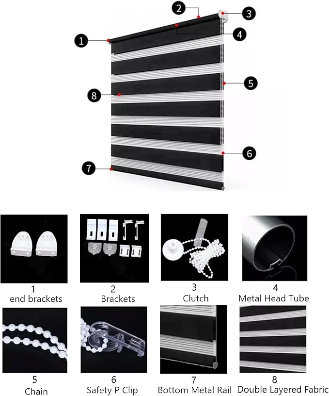 Black Zebra Day & Night Roller Blinds – Modern Light Control