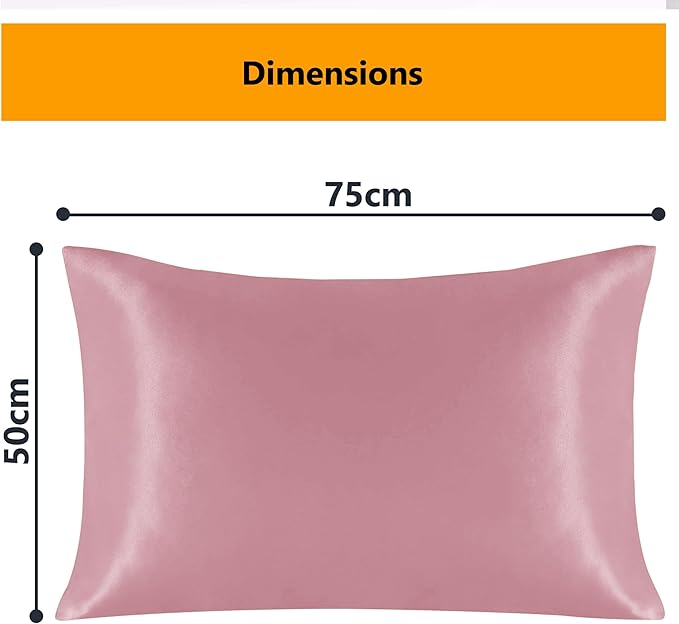 2 Pack Satin Silk Pillowcases – 50x75cm, Soft & Cool