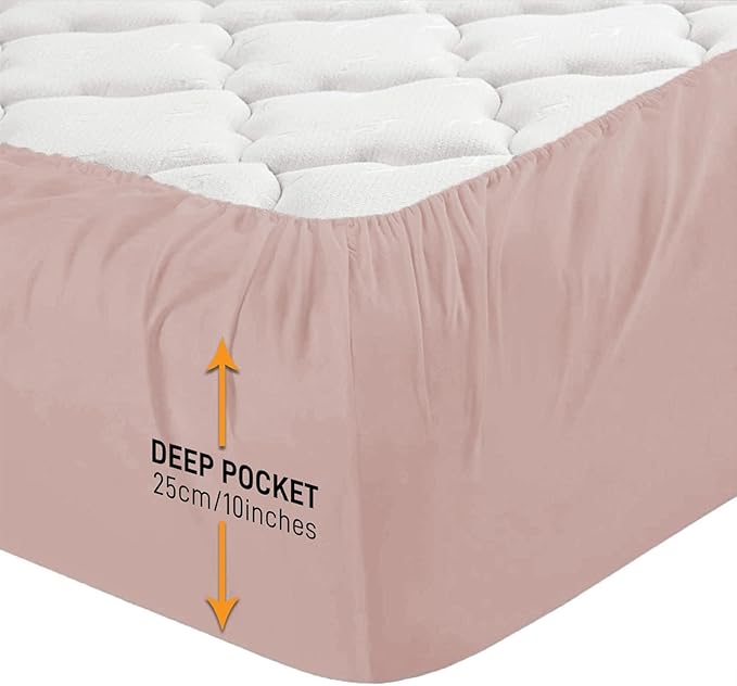 25cm Microfiber Soft Elastic Fitted Bed Sheet