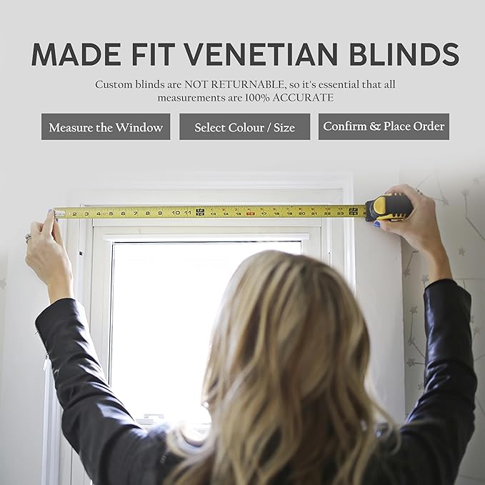 Grey Faux Wood Venetian Blinds with Strings, 50mm