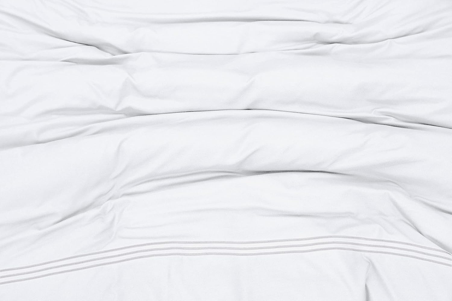 Microfiber Embroidered Bratta Duvet Cover Set White 1