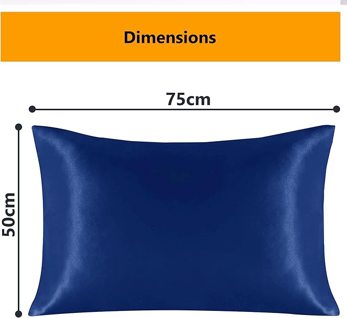 2 Pack Satin Silk Pillowcases – 50x75cm, Soft & Cool