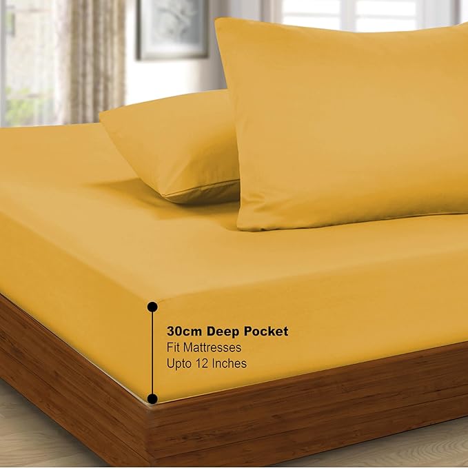 Soft 30cm Microfiber Fitted Sheet – Deep Pocket Bedding