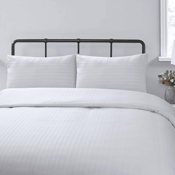 Microfiber Satin Stripe Duvet Set – Hotel Quality