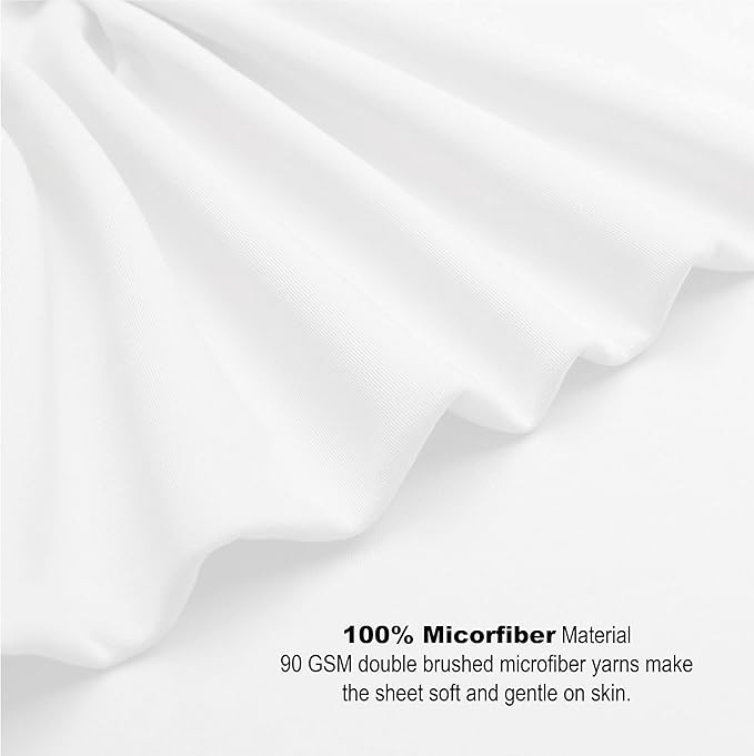 Soft 30cm Microfiber Fitted Sheet – Deep Pocket Bedding