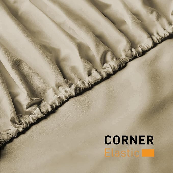 25cm Microfiber Soft Elastic Fitted Bed Sheet