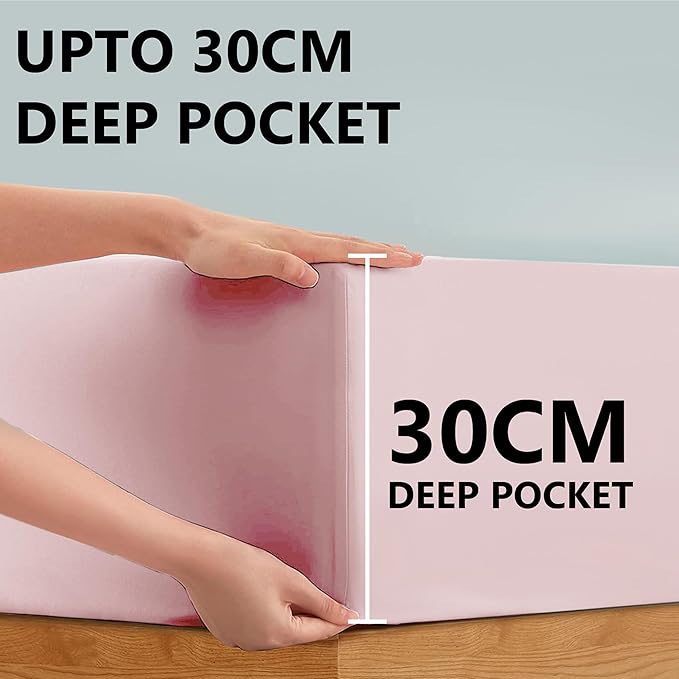 Fitted Sheet Cotton Blush Pink 2 