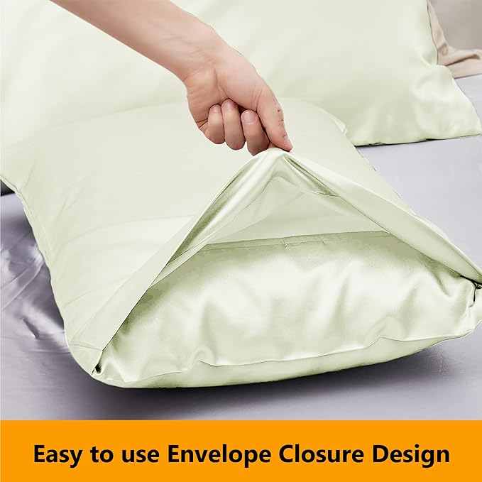 2 Pack Satin Silk Pillowcases – 50x75cm, Soft & Cool