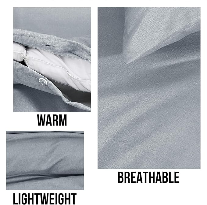 Microfiber Embroidered Bratta Duvet Cover Set Grey 4
