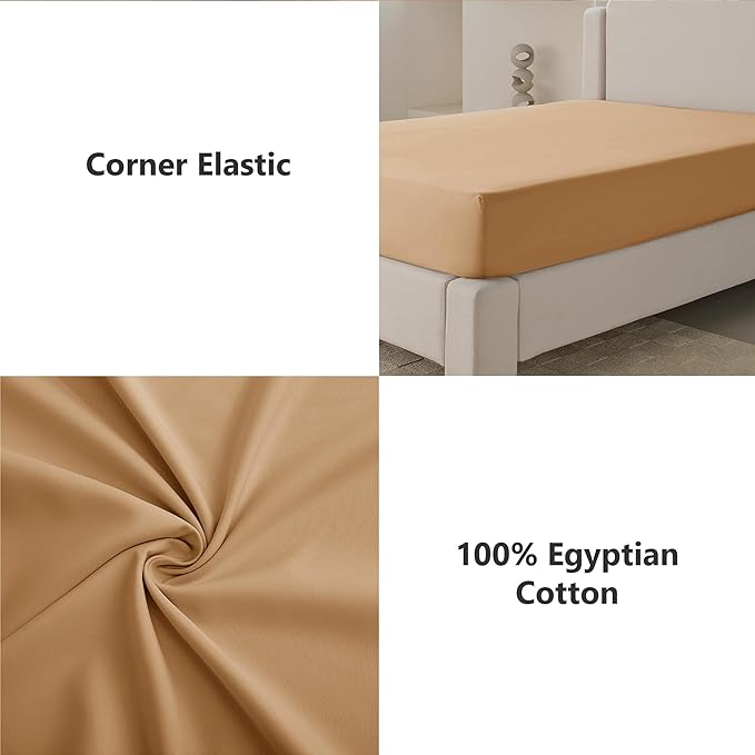 Fitted Sheet Cotton beige 3