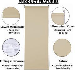 Cappuccino Thermal Blackout Roller Blind – UV Block