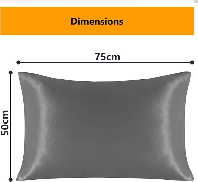 2 Pack Satin Silk Pillowcases – 50x75cm, Soft & Cool