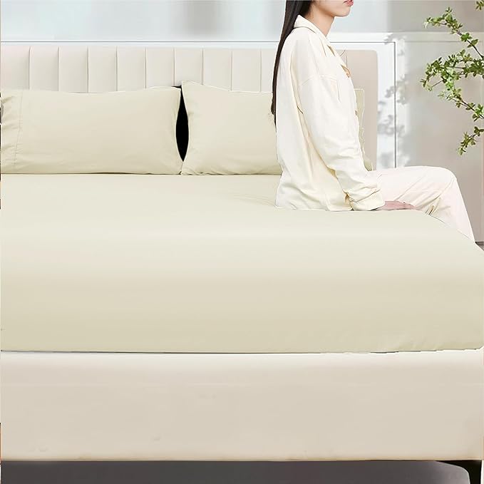 Fitted Sheet Cotton cream 1
