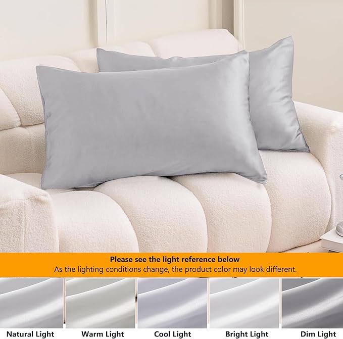 2 Pack Satin Silk Pillowcases – 50x75cm, Soft & Cool