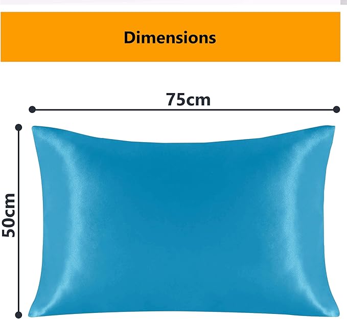 2 Pack Satin Silk Pillowcases – 50x75cm, Soft & Cool