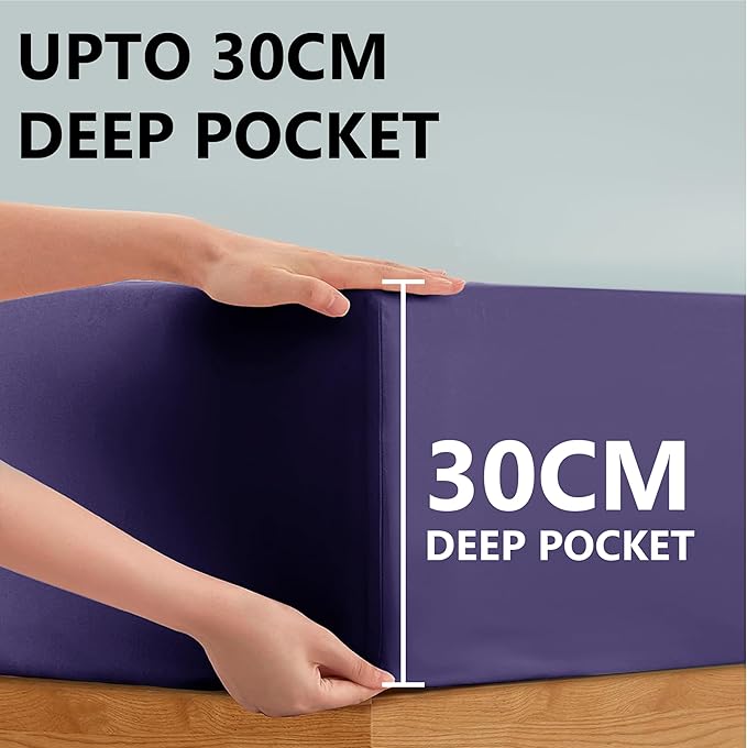 Fitted Sheet Cotton navy 2