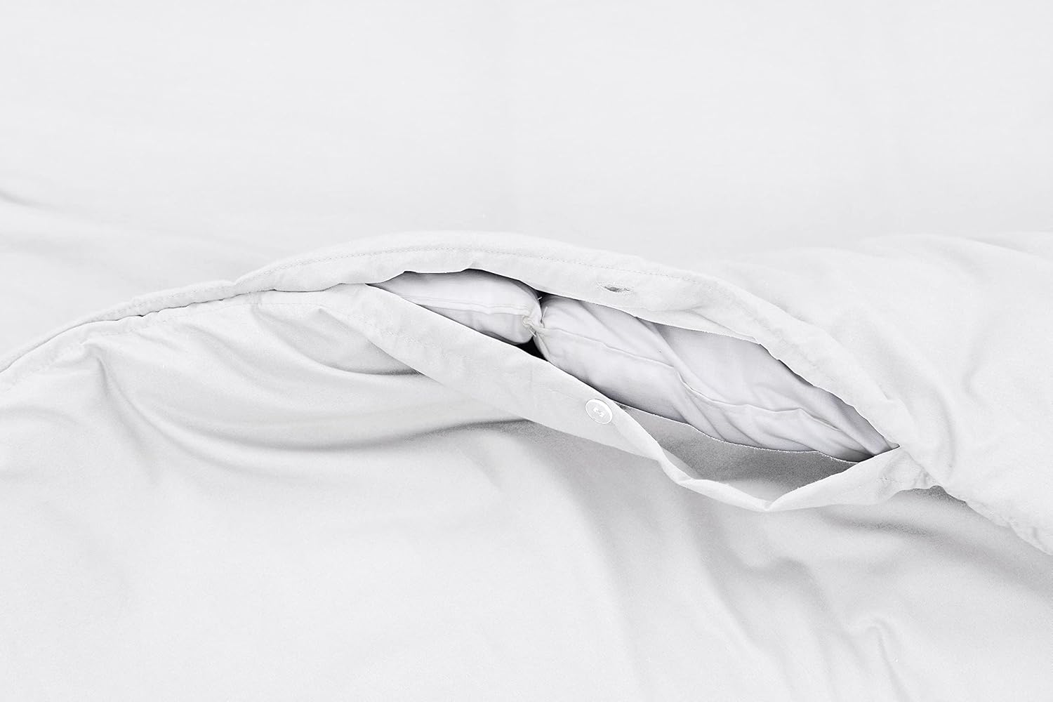 Microfiber Embroidered Bratta Duvet Cover Set White 3