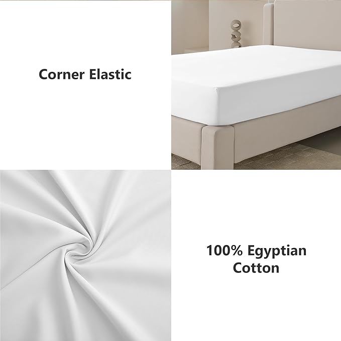 Fitted Sheet Cotton white 1