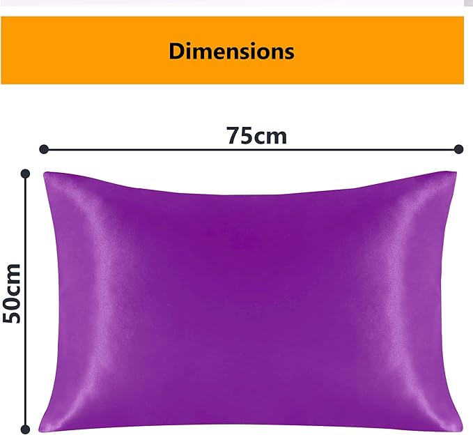 2 Pack Satin Silk Pillowcases – 50x75cm, Soft & Cool