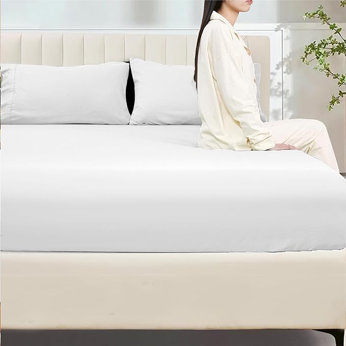 Fitted Sheet Cotton white 3