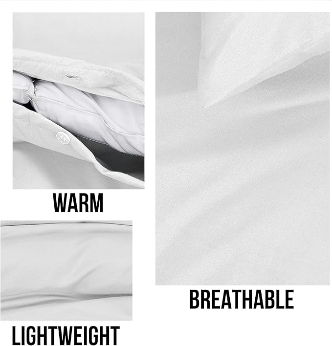 Microfiber Embroidered Bratta Duvet Cover Set White Navy 4