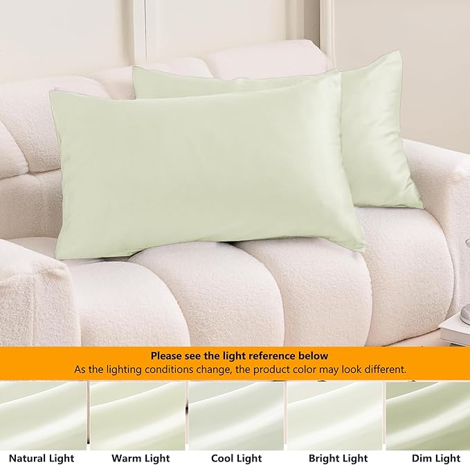 2 Pack Satin Silk Pillowcases – 50x75cm, Soft & Cool