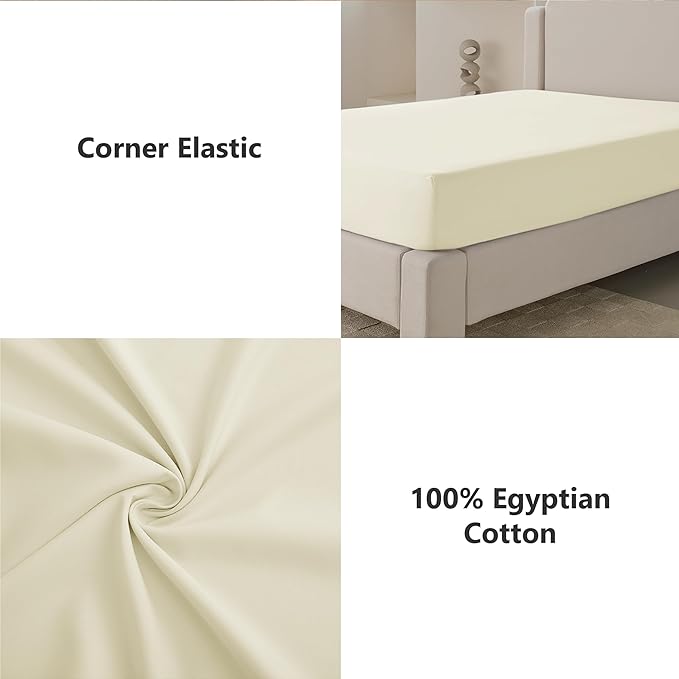 Fitted Sheet Cotton cream 3