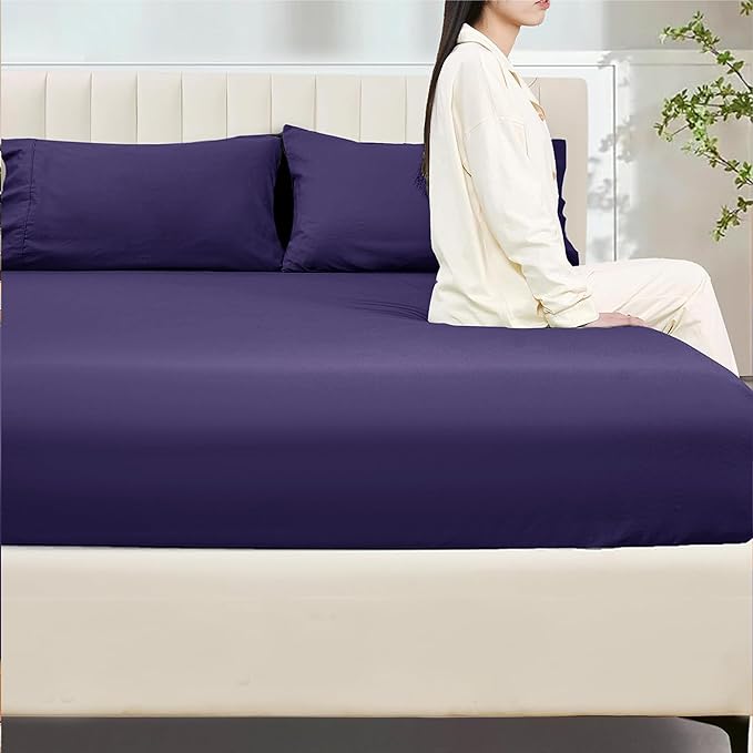 Fitted Sheet Cotton navy 1