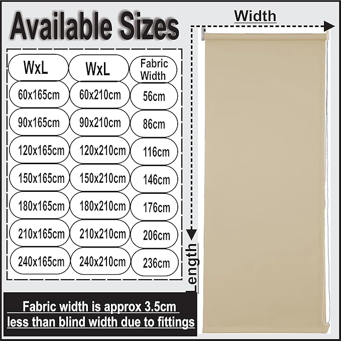 Cappuccino Thermal Blackout Roller Blind – UV Block