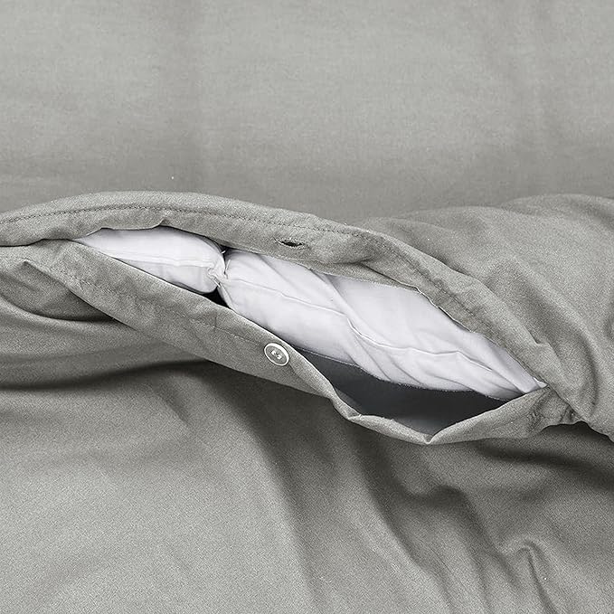 Microfiber Embroidered Bratta Duvet Cover Set Charcoal 3
