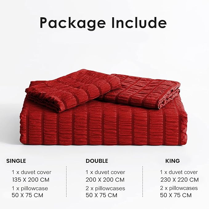 Hotel Quality Polycotton Seersucker Duvet Cover