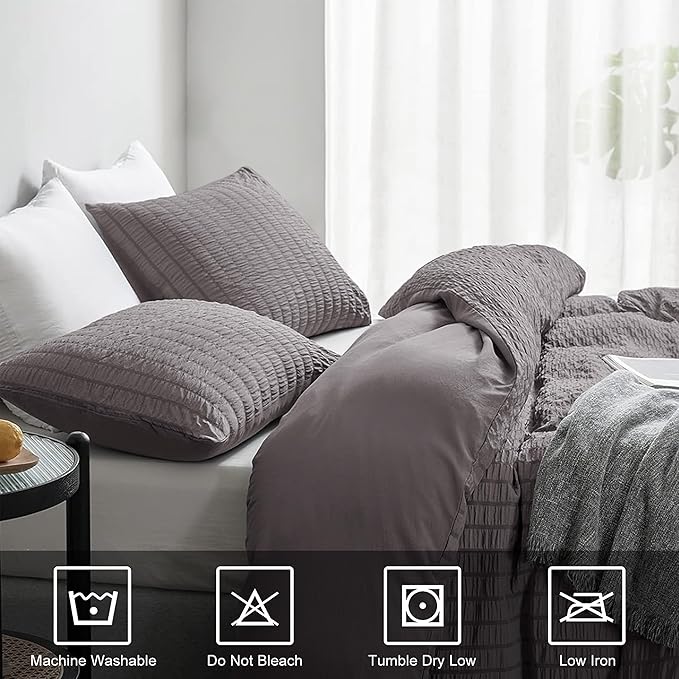 Hotel Quality Polycotton Seersucker Duvet Cover