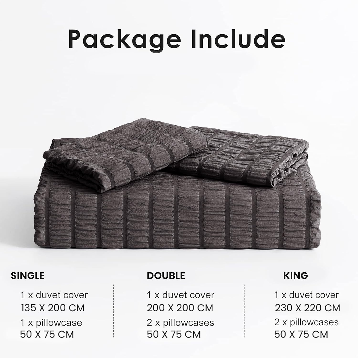 Hotel Quality Polycotton Seersucker Duvet Cover