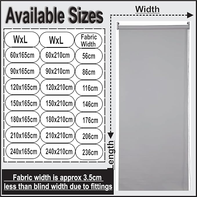 Light Grey Thermal Blackout Roller Blind – UV Block