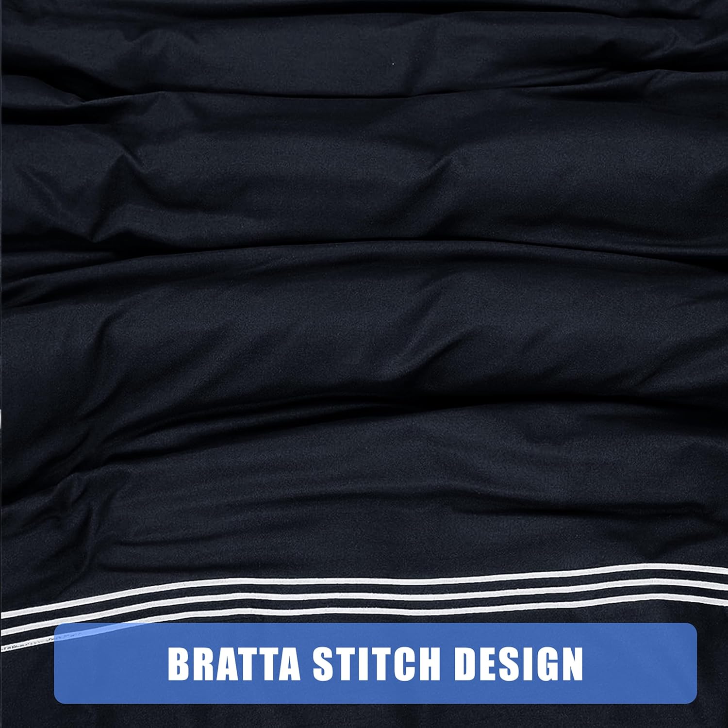 Polycotton Embroidered Bratta Hotel Quality Duvet Cover Set