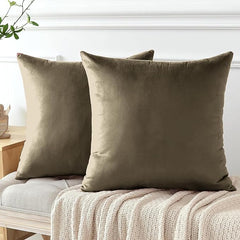 2 Pack Velvet Cushion Covers – 18x18 Inch Soft Touch