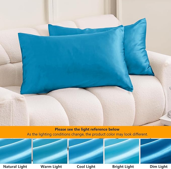 2 Pack Satin Silk Pillowcases – 50x75cm, Soft & Cool