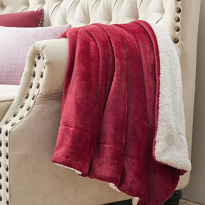 Fluffy Faux Fur Sherpa Fleece Blanket – Soft & Cozy