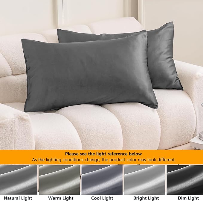 2 Pack Satin Silk Pillowcases – 50x75cm, Soft & Cool