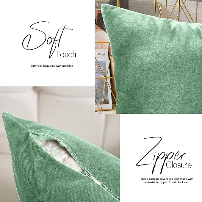 2 Pack Velvet Cushion Covers – 18x18 Inch Soft Touch