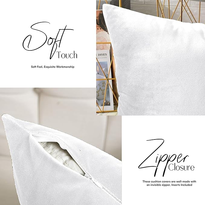 2 Pack Velvet Cushion Covers – 18x18 Inch Soft Touch
