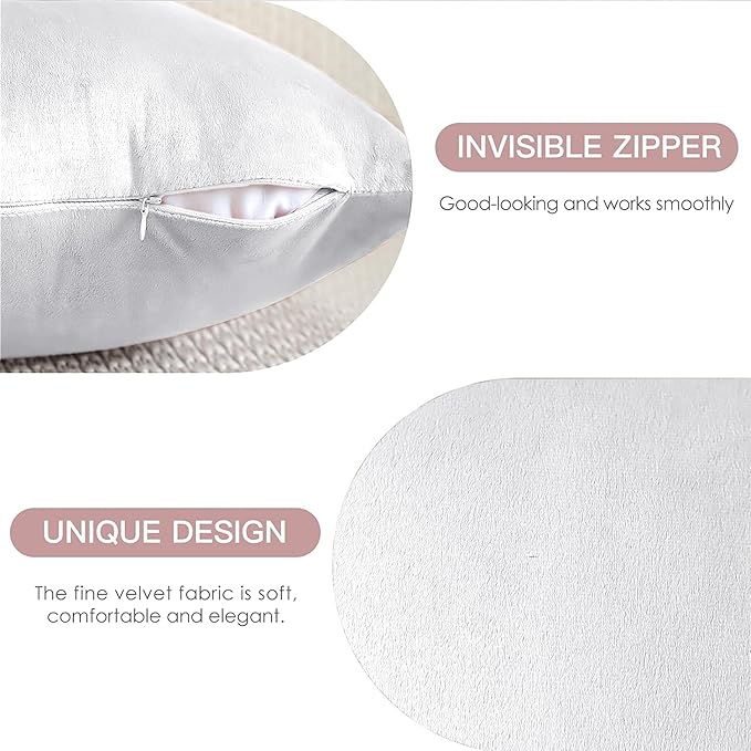 2 Pack Velvet Cushion Covers – 18x18 Inch Soft Touch