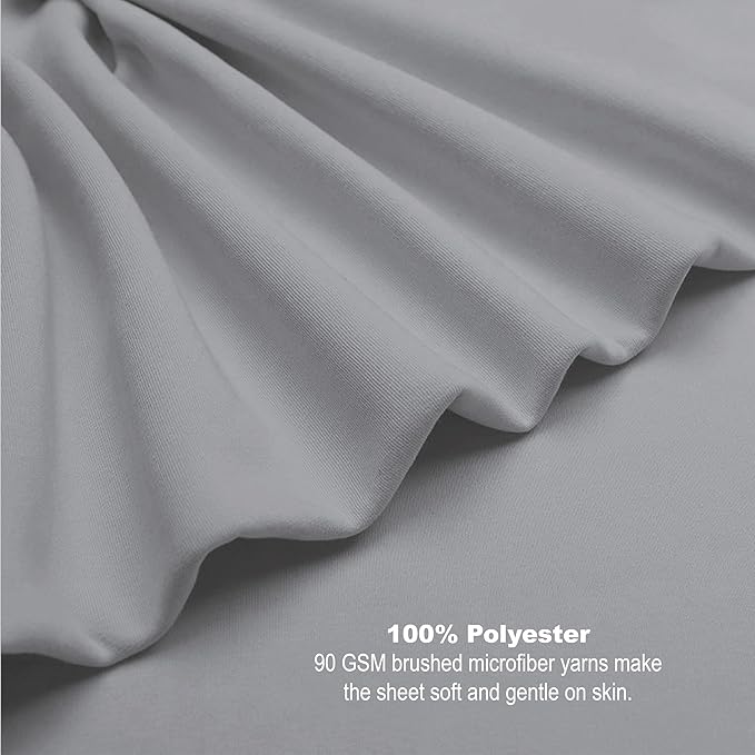 Soft 30cm Microfiber Fitted Sheet – Deep Pocket Bedding