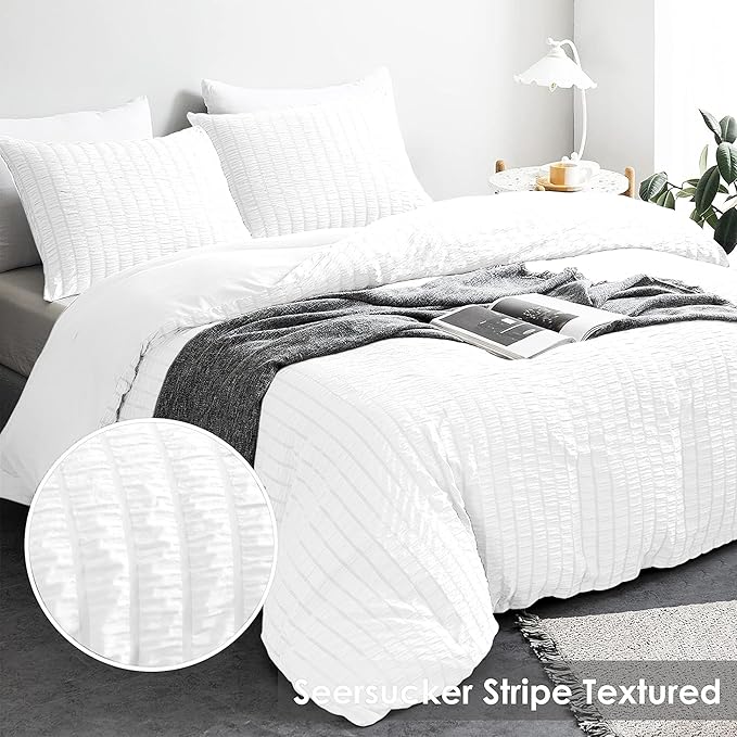 Hotel Quality Polycotton Seersucker Duvet Cover
