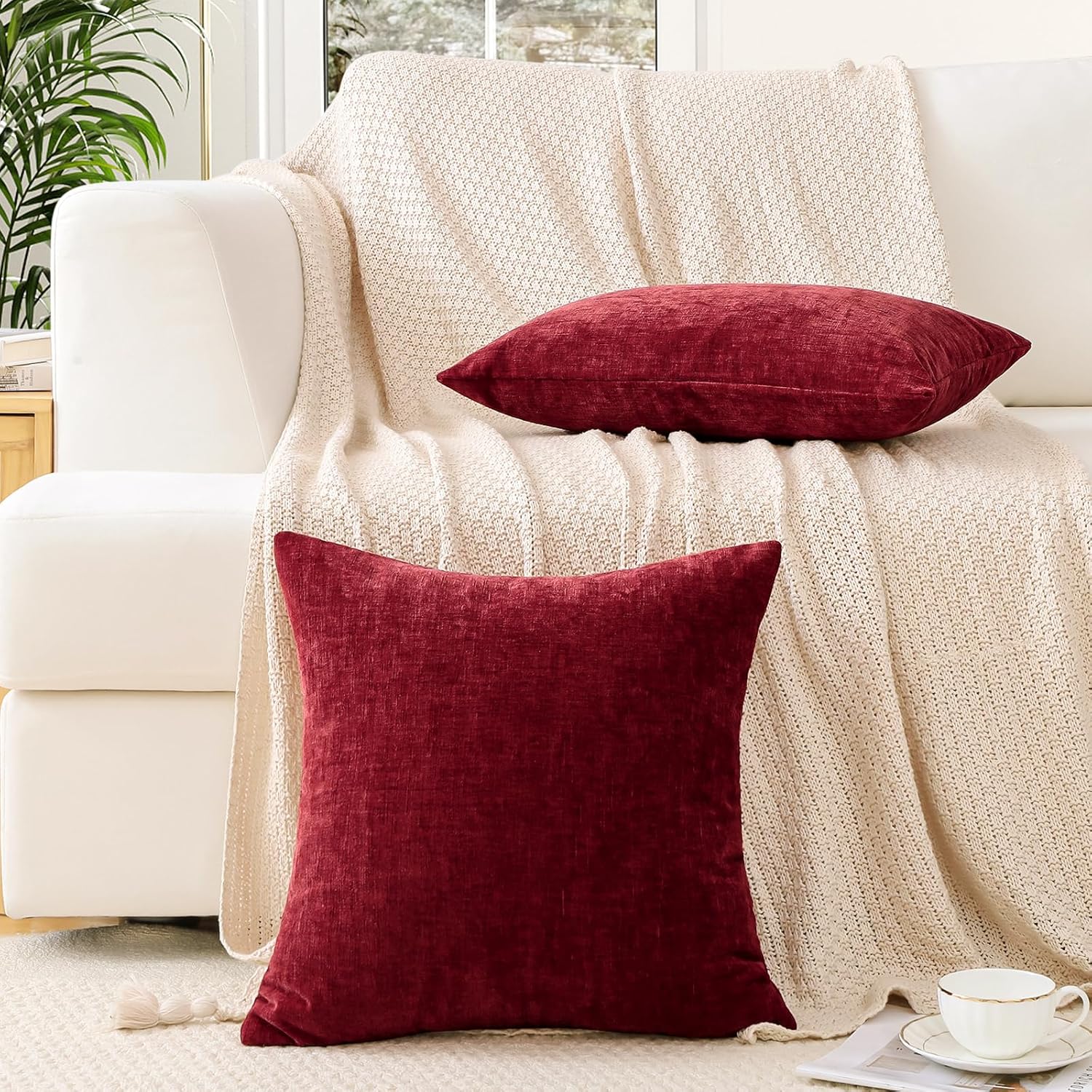 2 Pack Velvet Cushion Covers – 18x18 Inch Soft Touch