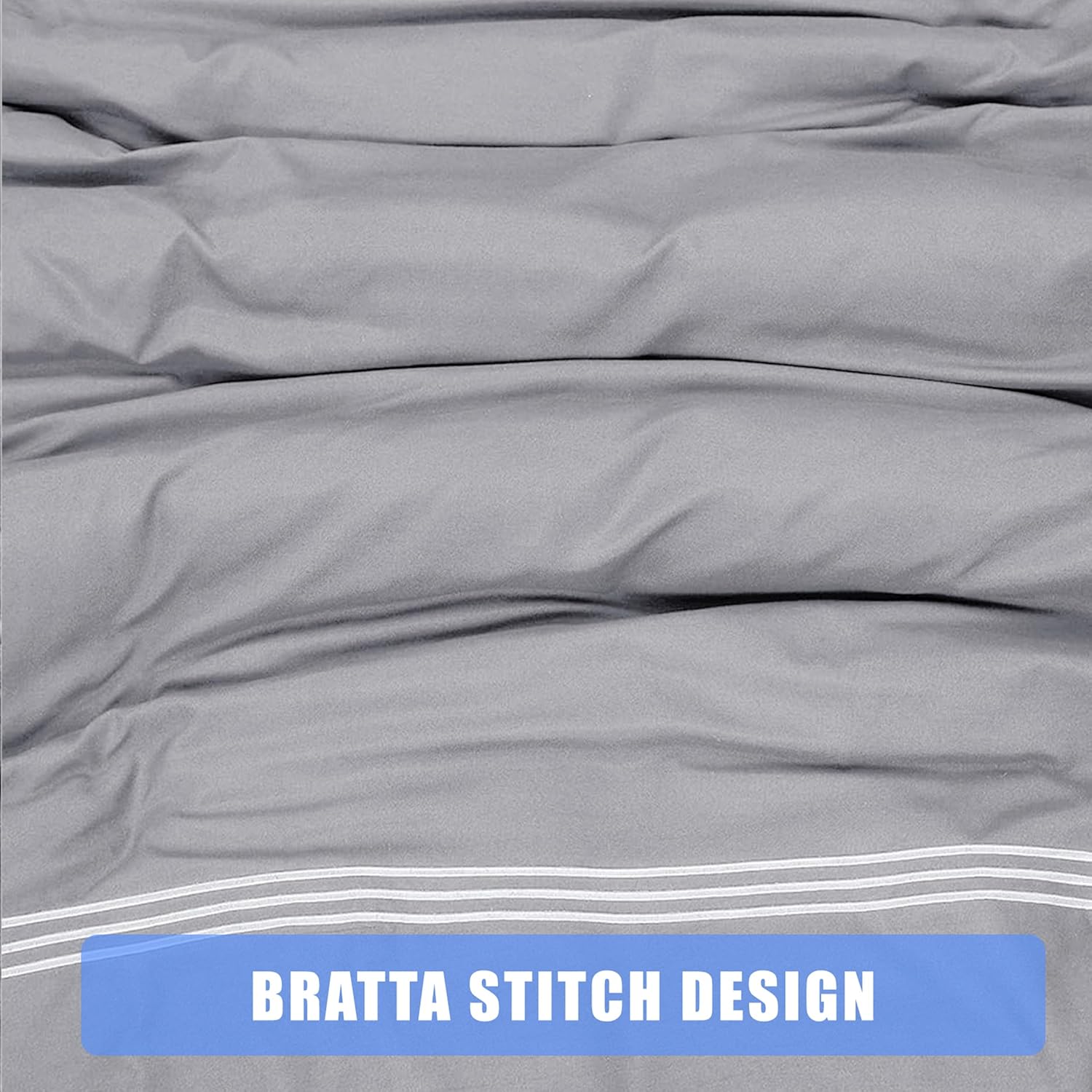Polycotton Embroidered Bratta Hotel Quality Duvet Cover Set
