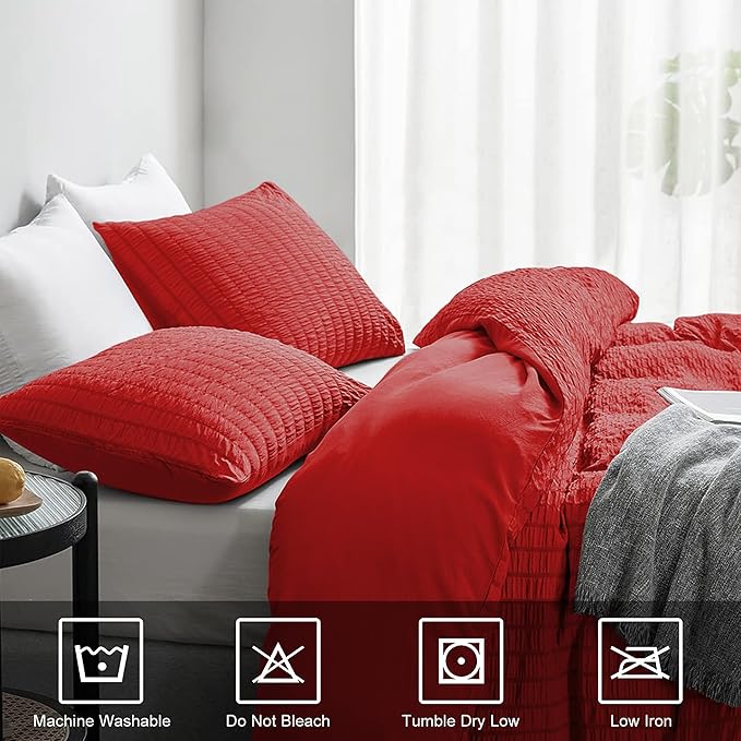 Hotel Quality Polycotton Seersucker Duvet Cover