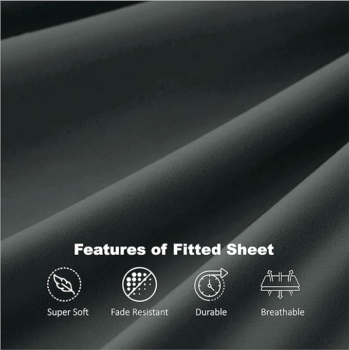 Soft 30cm Microfiber Fitted Sheet – Deep Pocket Bedding